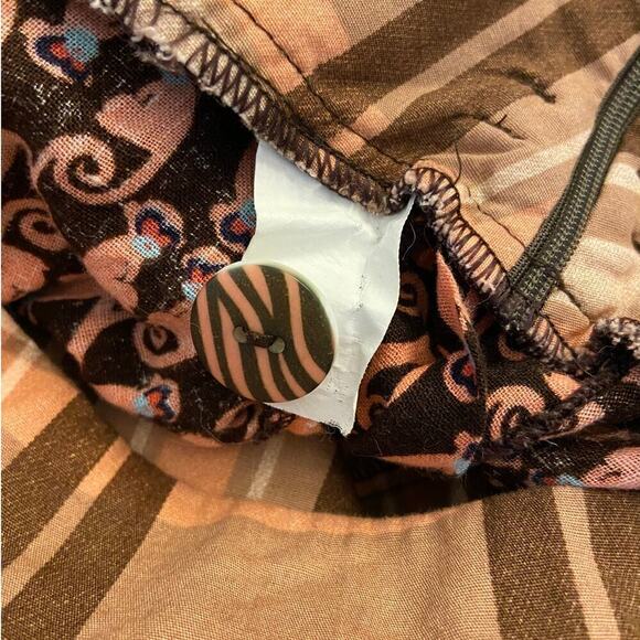 RARE FARM Rio Women's Monkey Printed Linen Blend Shorts Size Medium - Picture 5 of 8